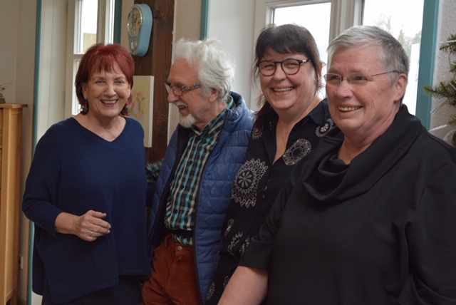 Gudrun Grams, Jochen Erhardt, Sigrid Koppelmann und Inge Ahrens bei der Klausur des Ortsvereinsvorstandes SPD Stade
