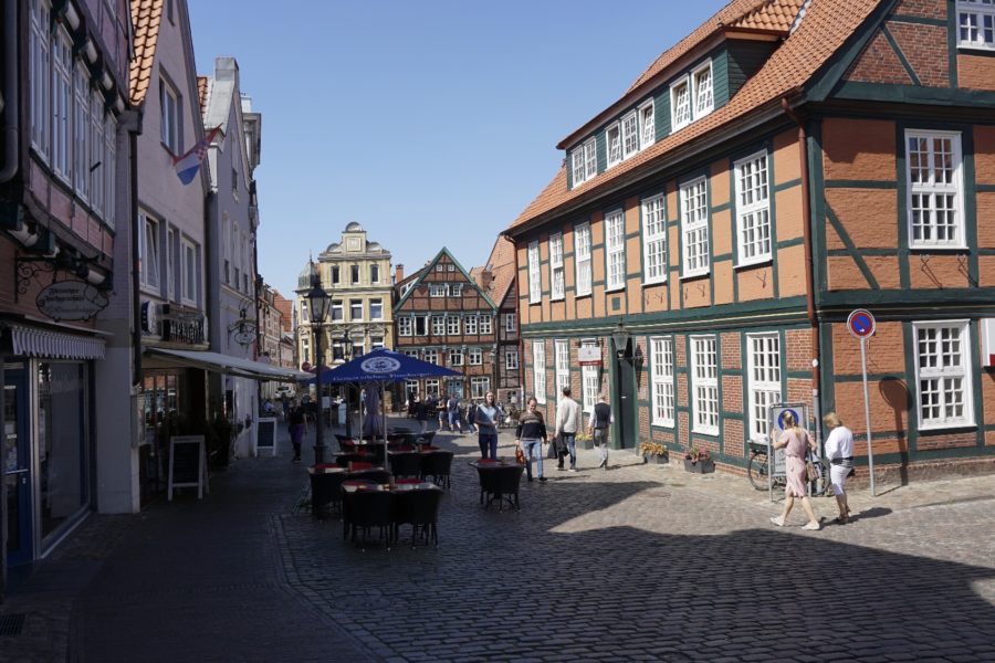Weinlager am Fischmarkt, Historische Altstadt Stade, Mai 2020