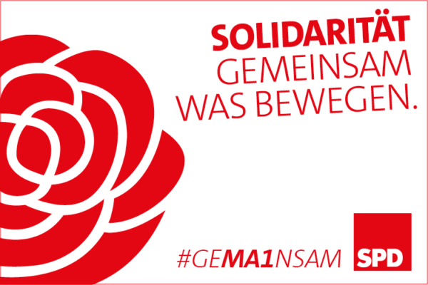 1. Mai 2020 - Motto der SPD: Solidarität. Gemeinsam was bewegen.