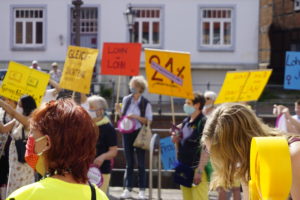 Kundgebung zum Equal Pay Day