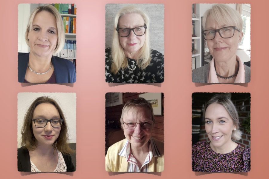 Vorstand Arbeitsgemeinschaft Sozialdemokratischer Frauen (ASF) Unterbezirk Stade, oben von links: Andrea Herzig (Jork), Martina Pfaffenberger (Stade), Sigrid Richter (Stade), unten von links: Eva Mittlmejer (Ahlerstedt), Brigitte Ebbe (Stade), Vivian Santjer (Harsefeld), November 2020