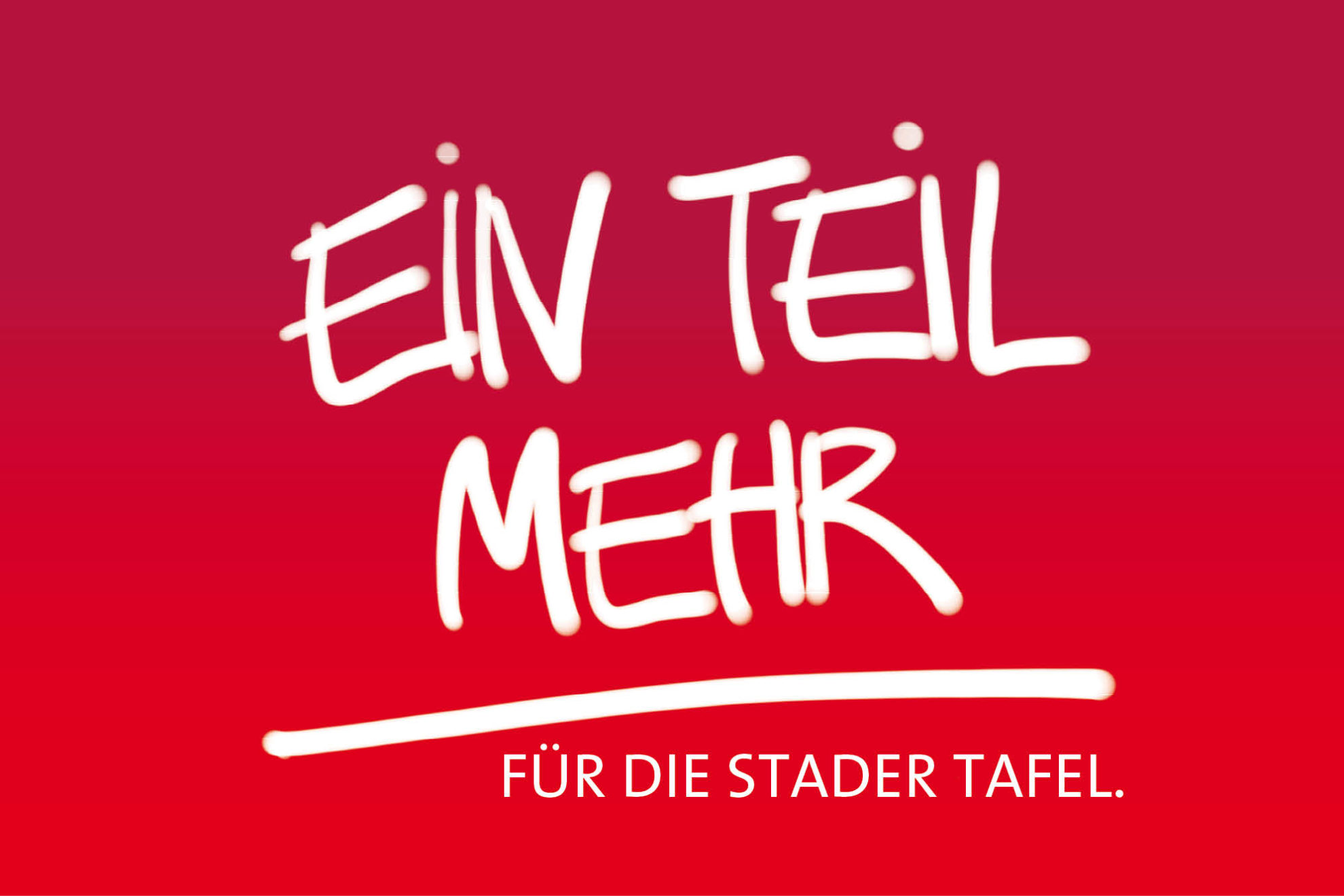 Ein Teil mehr. Aktion der SPD Hansestadt Stade für die Stader Tafel.