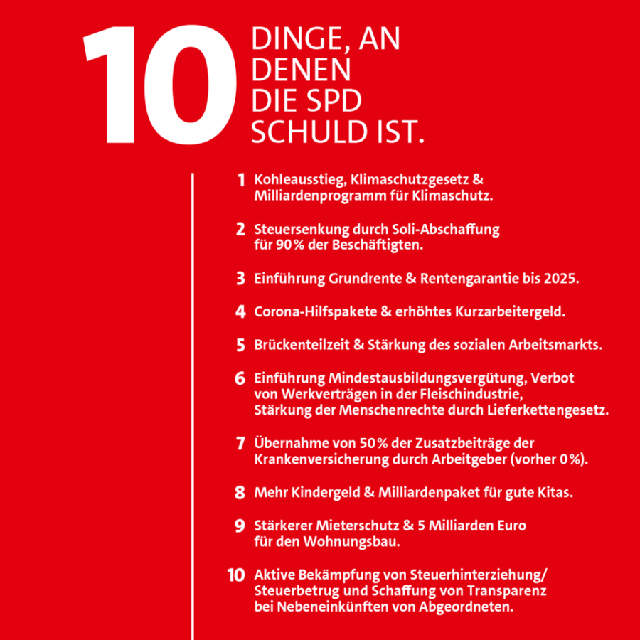 10 Dinge, an denen die SPD Schuld ist