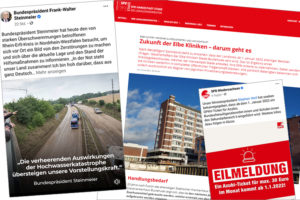 Sozen-Sonntag Nummer 2: Flutkatastrophe in Rheinland-Pfalz und Nordrhein-Westfalen, die Zukunft der Elbe Kliniken, das Jugendticket in Niedersachsen, die CDU und Politik für das Kapital, Ehrung von Esther Bejarano
