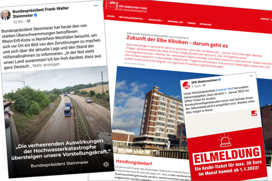 Sozen-Sonntag Nummer 2: Flutkatastrophe in Rheinland-Pfalz und Nordrhein-Westfalen, die Zukunft der Elbe Kliniken, das Jugendticket in Niedersachsen, die CDU und Politik für das Kapital, Ehrung von Esther Bejarano